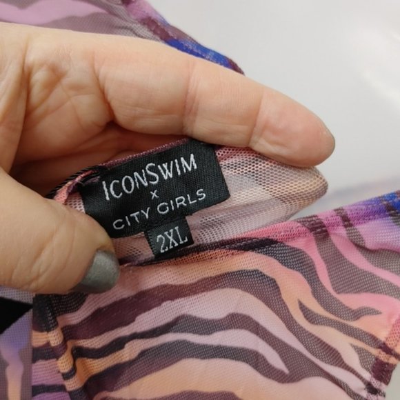 Animal Print swim cover up xxl - Picture 5 of 5